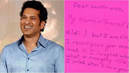Six-Year-Old Fan's Letter To Sachin Tendulkar