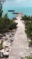 Hurricane Irma completely dried out this dock. Two days later though