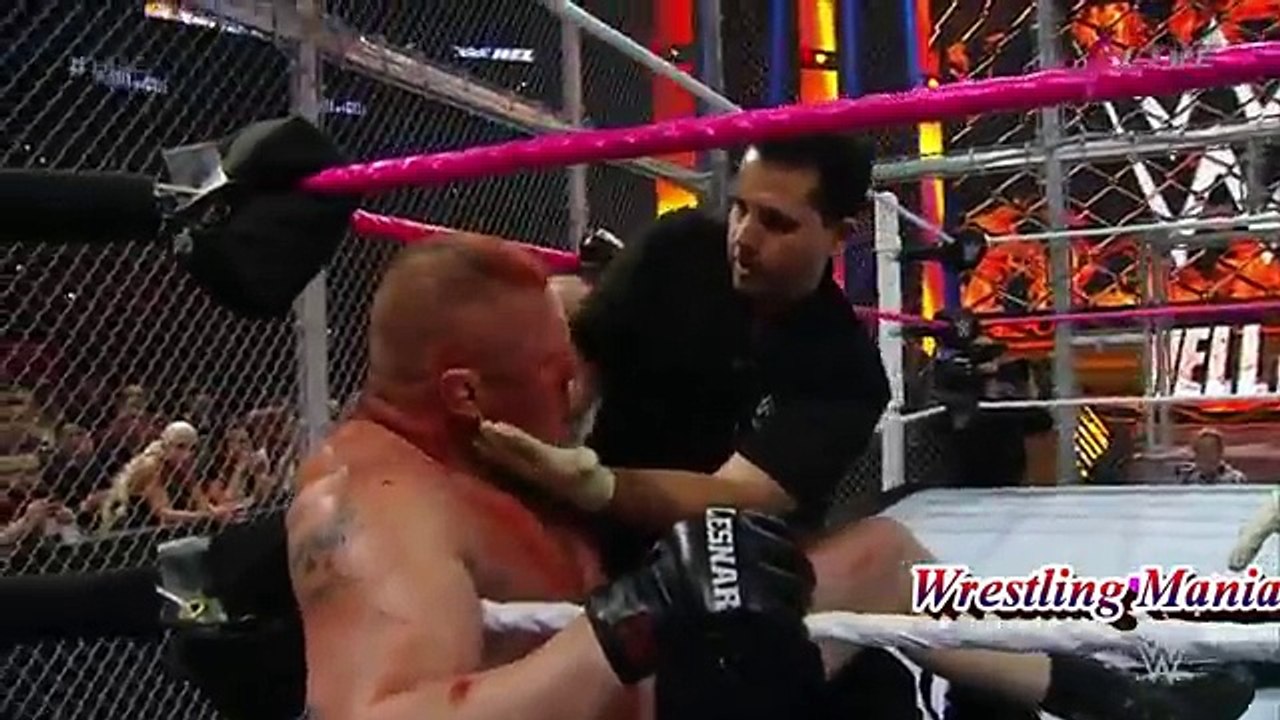 WWE Raw 11 September 2017 Highlights Brock lesnar goes Hell in a Cell 2015