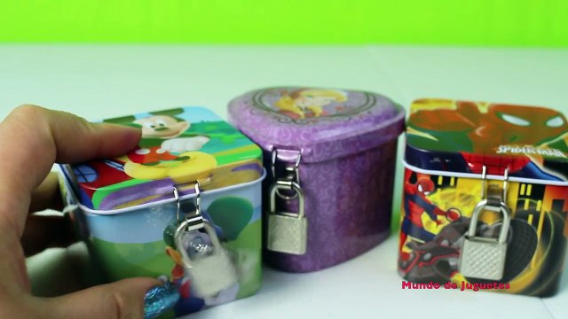 3 Cajas Sorpresa de Frozen Spiderman Mickey Mouse| Huevos Kinder Juguetes en Español|Mundo de Jugue