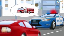Мультики про Машинки Пожарная Машина и Полицейская Машина – Смелые Герои в Городке Машинок Погоня