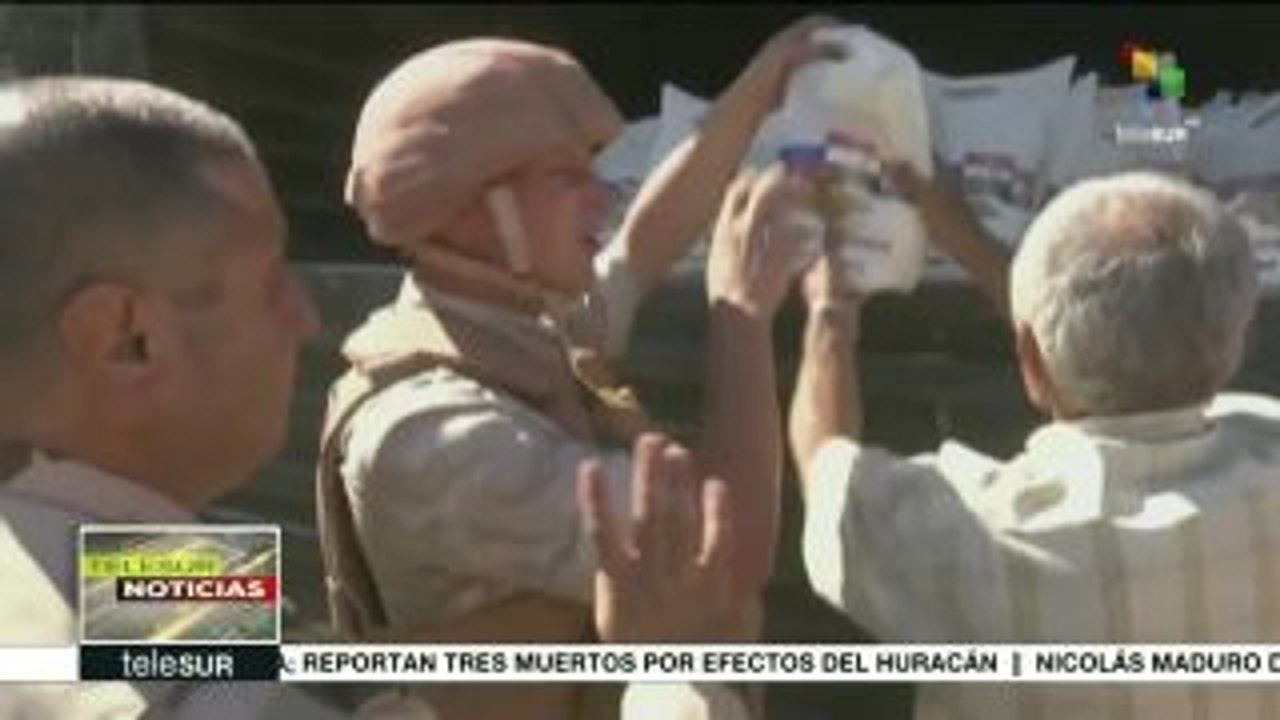 Entregan rusos ayuda humanitaria a sirios en Deir Ez-Zor