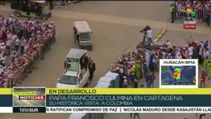 Esta tarde termina la gira del Papa Francisco por suelo colombiano