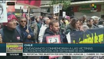 Chilenos marchan en conmemoración del golpe de Estado contra Allende