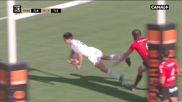Superbe essai d'Antoine Dupont pour sa première sous les couleurs du Stade Toulousain