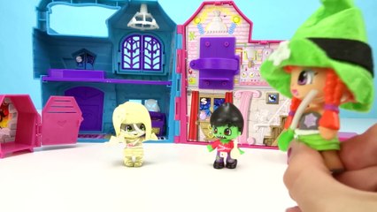 Pinypon Monster Haunted House - Pinypon Toys - Halloween Toy Videos (Spanish)