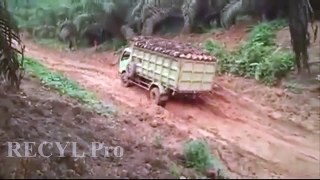 Overturned  Crazy Truck Driver Skills - TRUCKS in Extreme Conditions