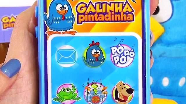 Galinha Pintadinha de Pelúcia com Músicas Infantil Brincando Brinquedos Toys Juguetes
