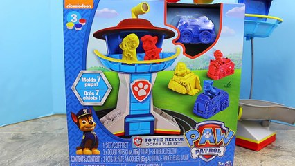 Paw Patrol to the Rescue Set with Play Doh Chase and Marshall with Everest Action Figures