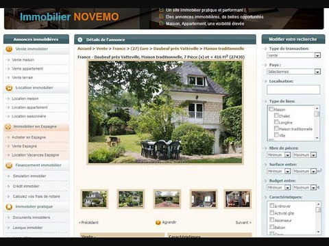 Vente maison à vendre Daubeuf près Vatteville (27430) Tendance taux immobilier stables en Septembre 2017