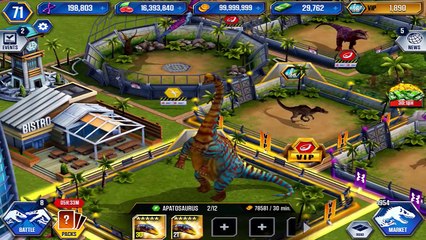 APATOSAURUS MAX LVL 40! - Jurassic World The Game - *NEW DINO* HD
