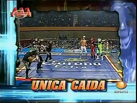 AAA-Sin Limite 2009.08.07 Zacapuaxtla 01 Argenis, Atomic Boy & El Gato Eveready vs. Poder del Norte