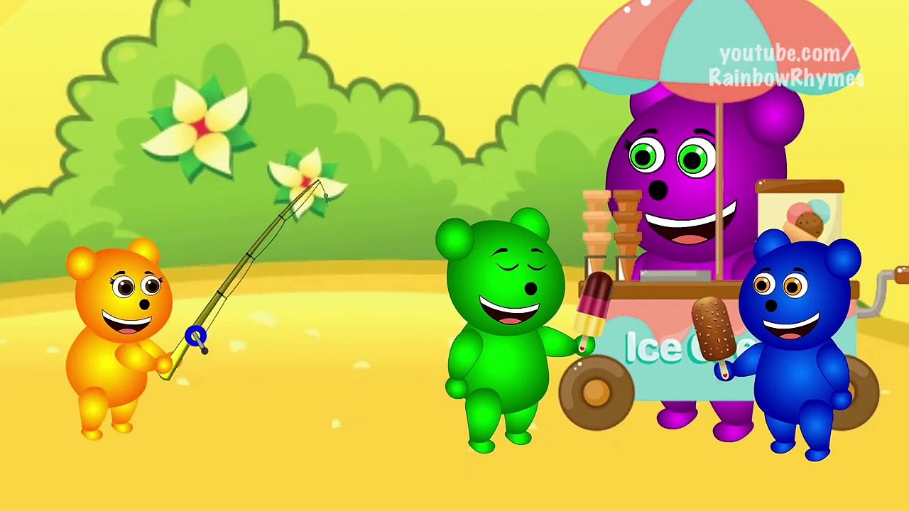 Mega Gummy Bear Kidnap by Thief Extortion Police Funny Cartoon Finger Family Nursery Rhyme