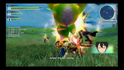 Sword Art Online:Lost Song Eat green with katana on the side!