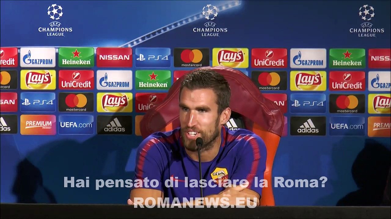 Roma-Atletico Madrid. Strootman in conferenza stampa