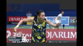 Tai Tzu Ying vs Gregoria Mariska Tunjung Indonesian Open R2 戴資穎 v 格蕾戈麗 印度尼西亚羽毛球公开赛 预赛2
