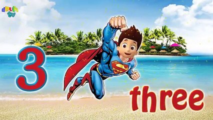 Et dessin animé compte Anglais pour de Apprendre nombres super-héros à Il avec 1 20 soignants