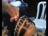 Ovalo con ligas y trenzas peinados de niña