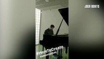 Lionel Messi play Champions League tune on Piano