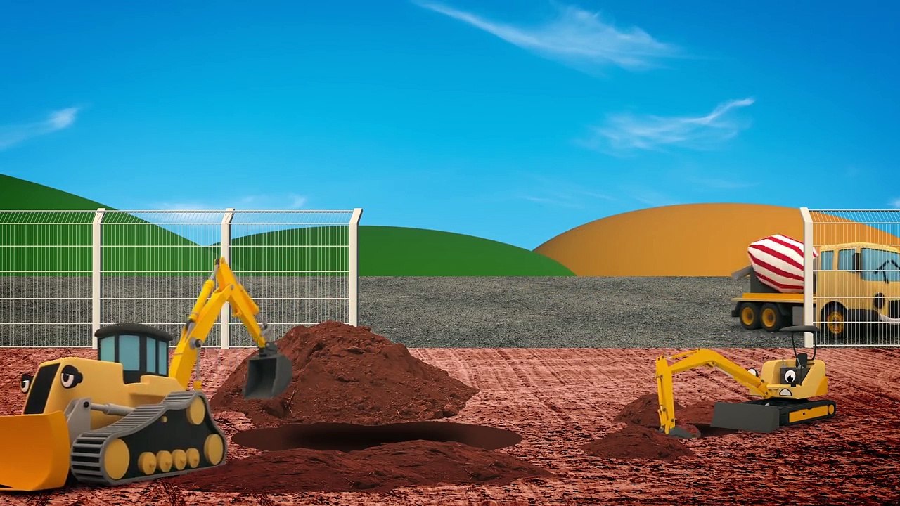 Mia The Mini Digger Visits Geckos Garage | Construction Trucks For Children