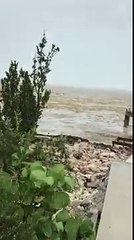 Une plage des Bahamas vidée de son eau par l'ouragan Irma