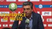 Conférence de presse Stade de Reims - Stade Brestois 29 (0-1) : David GUION (REIMS) - Jean-Marc FURLAN (BREST) - 2017/2018