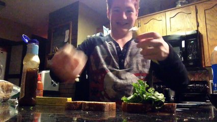 Crazy Criss making a sandwich