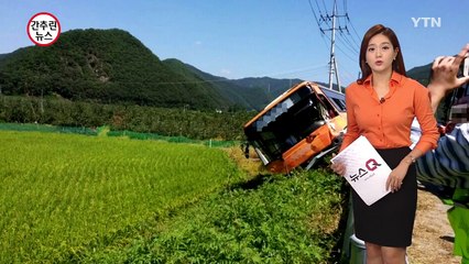 무주서 시내버스 논으로 추락...17명 다쳐 / YTN