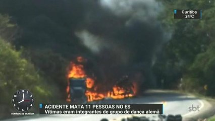 Acidente no Espírito Santo mata 11 integrantes de grupo de dança