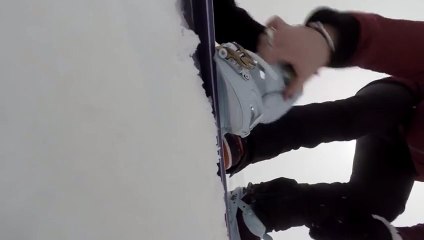 Oblivious Snowboarder Doesn’t Realize She’s Being Chased By A Ferocious Bear