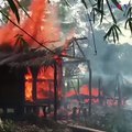 میانمار کے گاؤں میں آتش زدگی