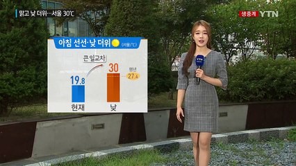 [날씨] 맑고 낮 더위, 서울 30℃...큰 일교차 주의 / YTN