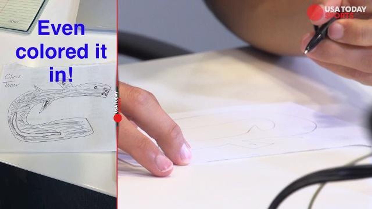 NHL players sketch team logos to fantastic results