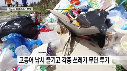 '고등어 잡고, 쓰레기 버리고'...천수만 쓰레기로 '몸살' / YTN