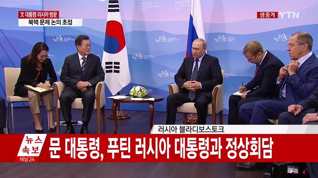 [현장영상] 문재인 대통령, 푸틴 러시아 대통령과 정상회담 / YTN