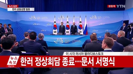 한·러 정상회담 결과 공동 기자회견 / YTN