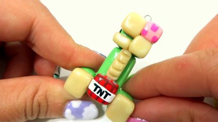 Minecraft DIY Mini Creeper Anatomy!!! Polymer Clay Charm
