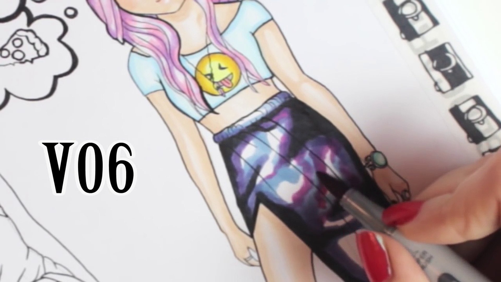 Topmodel Malbuch Galaxy Muster Malen Copic Foxy Draws Video Dailymotion