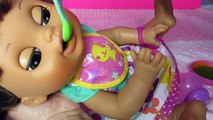 Real Surprises Baby Alive Doll FEEDING and CHANGING Video!