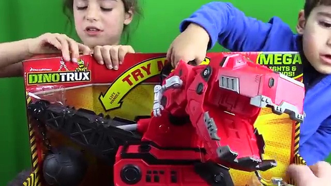 Dinosaure Nouveau jouets camions déballage avec dinotrux rollodon recours rux, bulldozer, nuage, revvit wd