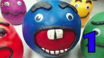 Play Doh Happy Sad Smiley Face Surprise Toys Learn Colors and Numbers Counting