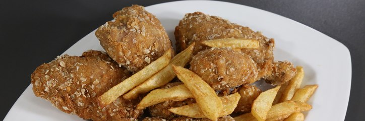 خطوات تحضير الدجاج المقلية مع الشوفان