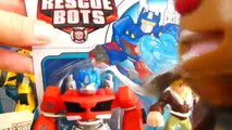 Transformers Rescue Bots Optimus Prime, Heatwave, Bumblebee, Español, Camión Monstruo