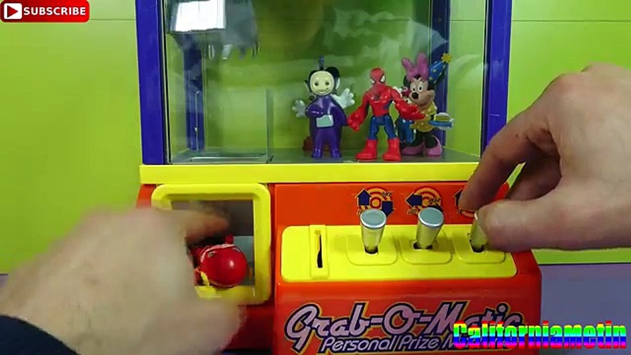 Surprise Toys Claw Machine Game Challenge Spider-Man Super Mario Teletubbies Mickey & Minn