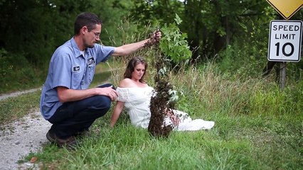 Ryan Mueller releases swarm of bees