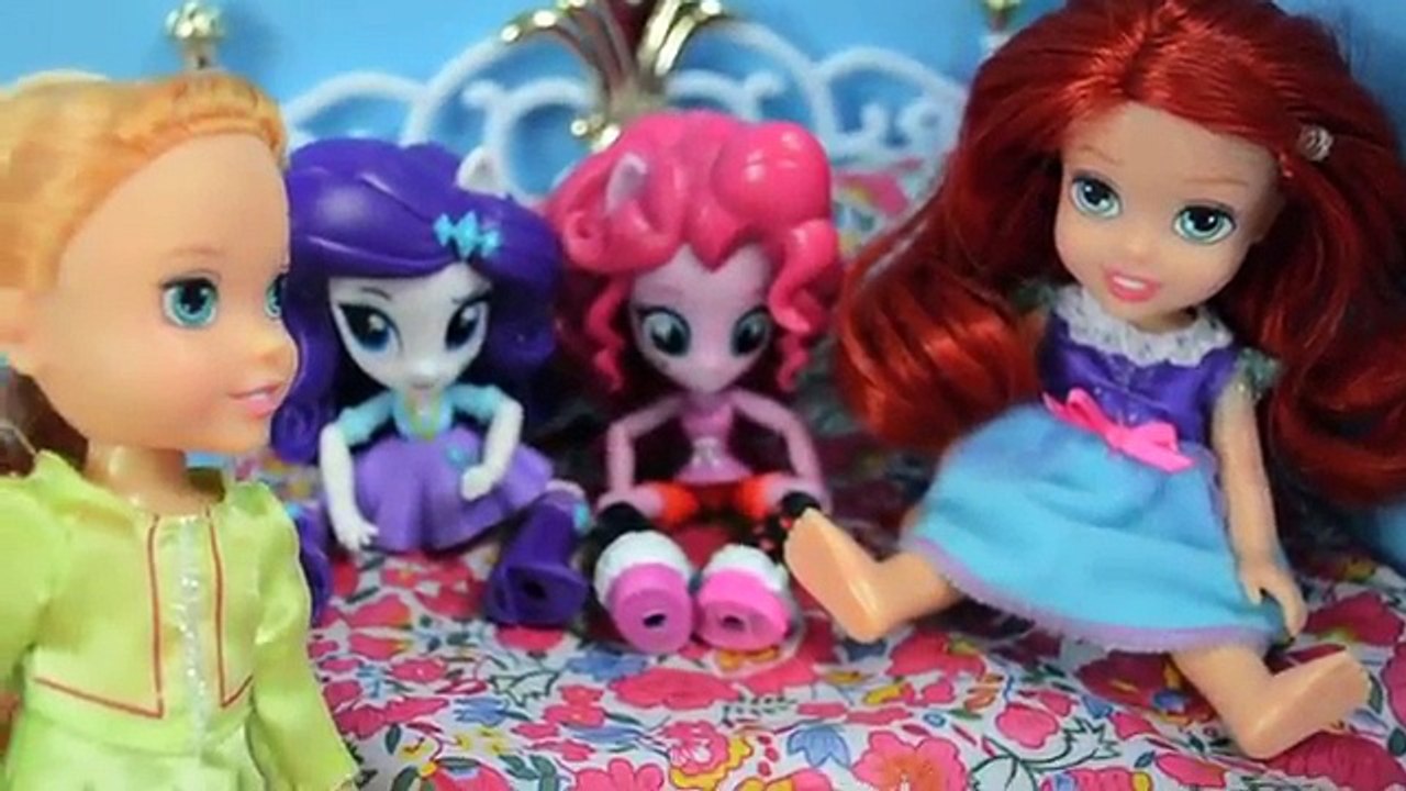 My Little Pony Sleepover Part 2! With Anna And Elsa Toddlers- toy heroes