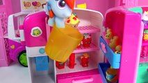 MLP Pinkie   Rainbow Dash Compare Shopkins Season 3 Metallic So Cool Fridge Refrigerator Playset