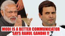 Rahul Gandhi in Berkeley admits that  Mr.Modi is a better communicator | Oneindia News