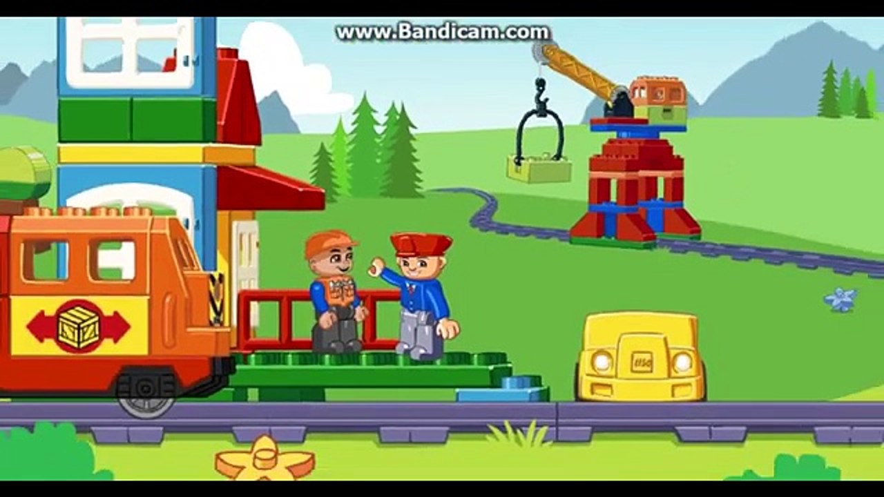 TRAINS AND CARS FOR KIDS: LEGO Duplo Train & Truck Crash Cartoon from Toys, Kinder Joy Car