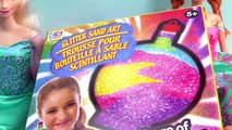 Sand Art Craft with Disney Frozen Stickers and Queen Elsa   Princess Anna Dolls Cookieswirlc